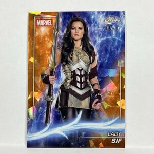 2025 Topps Marvel Studios Chrome Sapphire Lady Sif #18 Orange Refractor 09/25